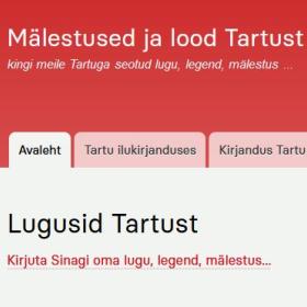 tartu toa mälestustebaasi veebilehe kuvatõmmis 